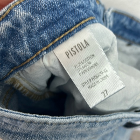 PISTOLA High-Rise Straight Crop Distressed 27 - Picture 9 of 9
